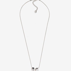 Collar corazón plateado - Imagen 1