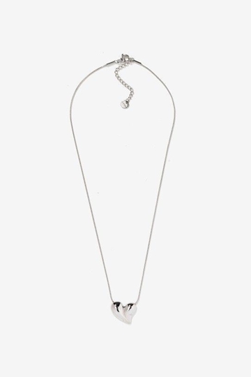 Collar corazón plateado - Imagen 1