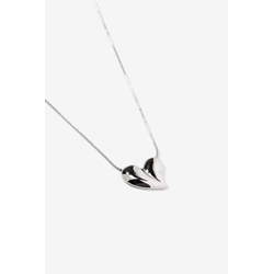 Collar corazón plateado - Imagen 2