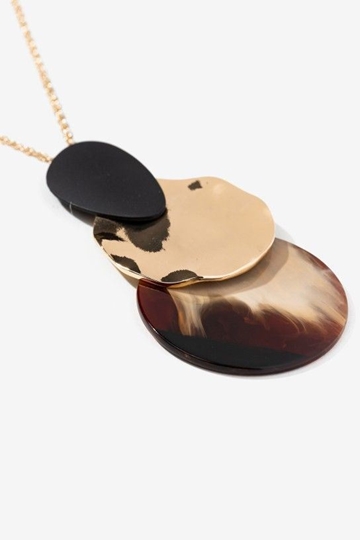 Collar dorado abalorios - Imagen 2