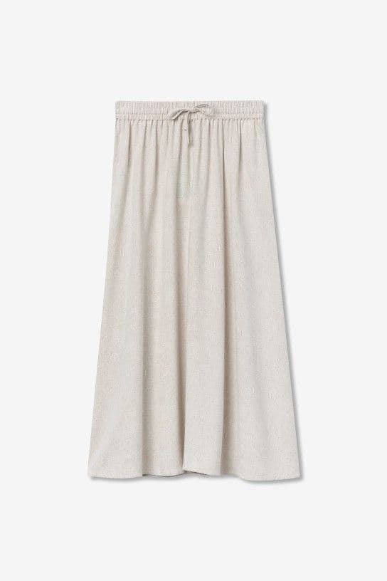 Falda beige Midi con Lino, Samui - Imagen 6