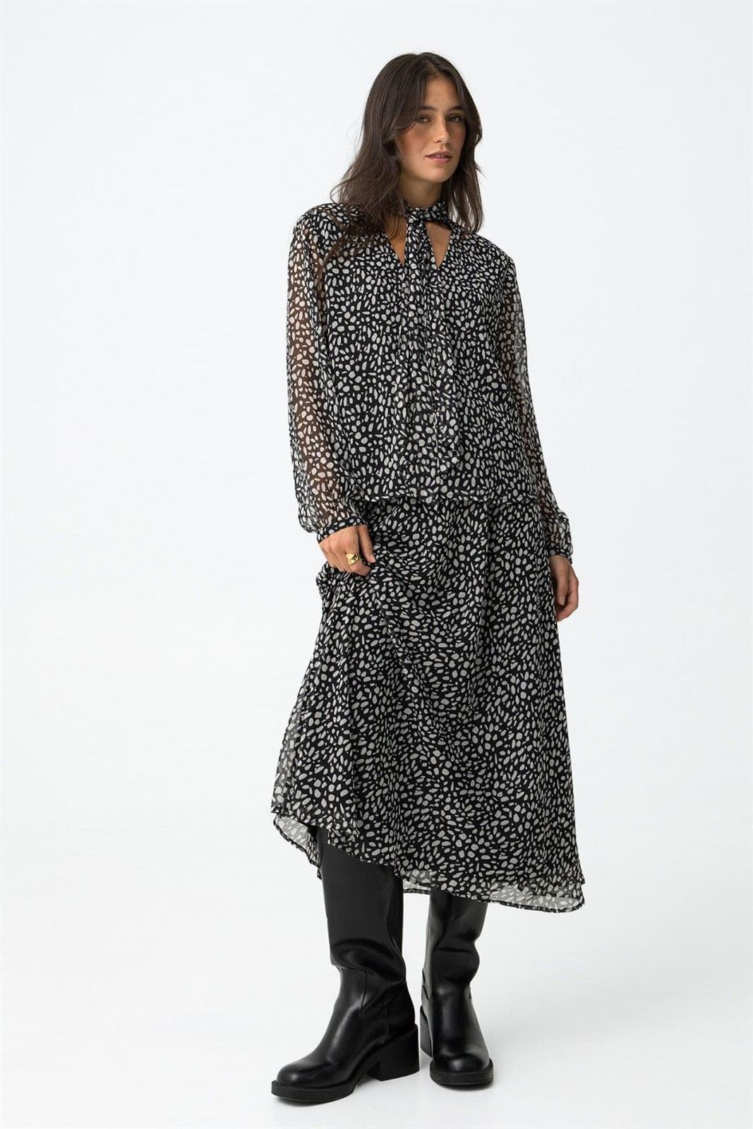 Falda midi estampada, Dalmata - Imagen 3