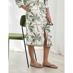 Falda midi estampada, Gem - Imagen 1