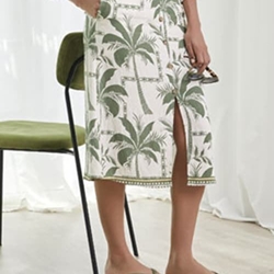 Falda midi estampada, Gem - Imagen 1