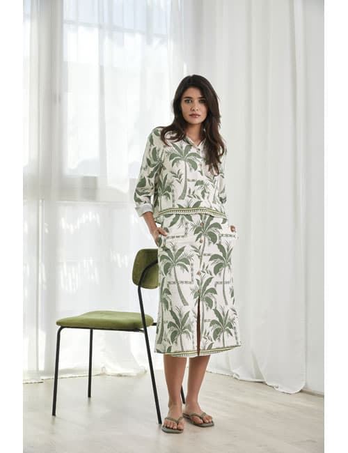 Falda midi estampada, Gem - Imagen 3