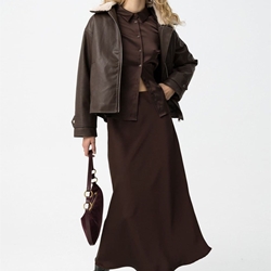 Falda Midi Satinada, Kansas - Imagen 1