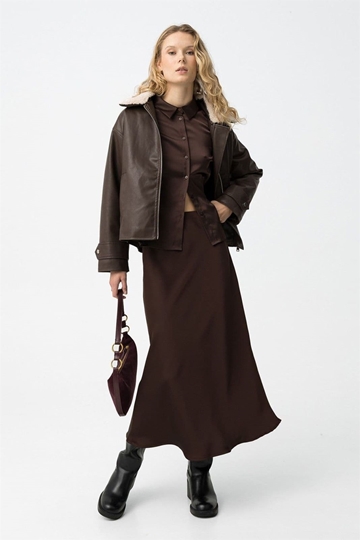 Falda Midi Satinada, Kansas - Imagen 1