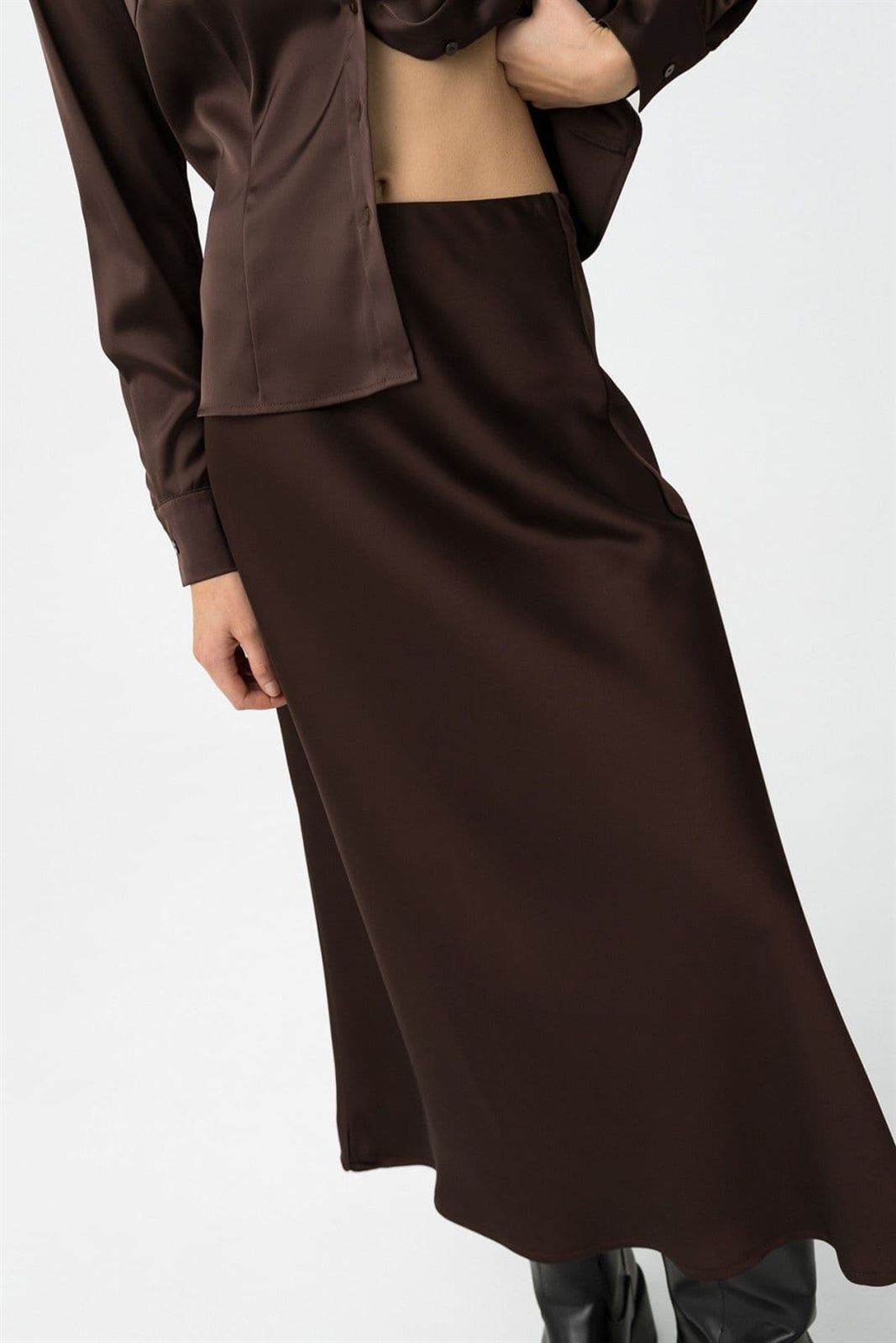 Falda Midi Satinada, Kansas - Imagen 2