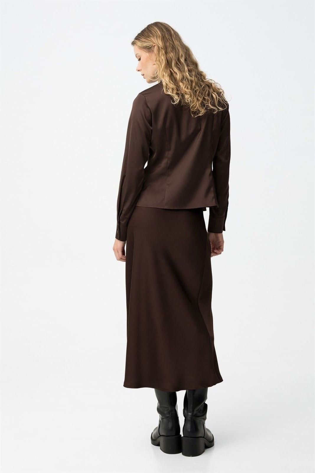 Falda Midi Satinada, Kansas - Imagen 4