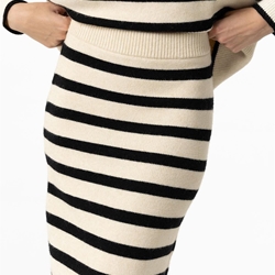 Falda rayas beige/negra, Circe - Imagen 1