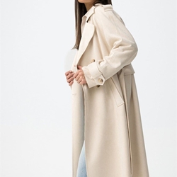 Gabardina antelina beige relajado, Suez - Imagen 1