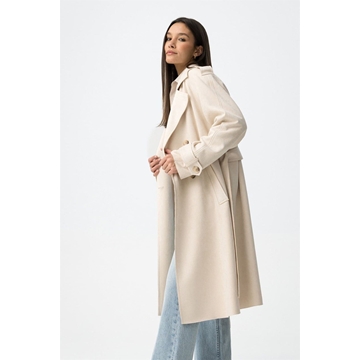 Gabardina antelina beige relajado, Suez - Imagen 1