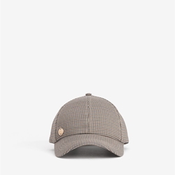 Gorra marrón a cuadros - Imagen 1