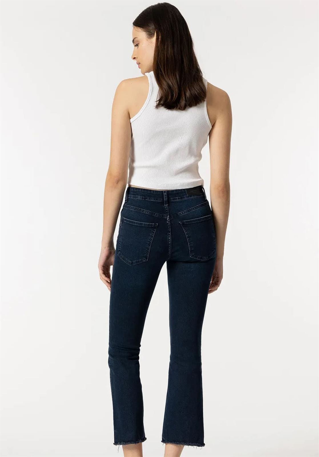 Jeans Megan_51 Cropped Flare Tiro Alto - Imagen 5