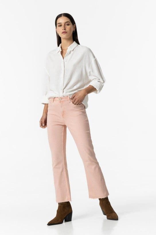 Jeans Megan_63 Cropped Flare rosa - Imagen 1