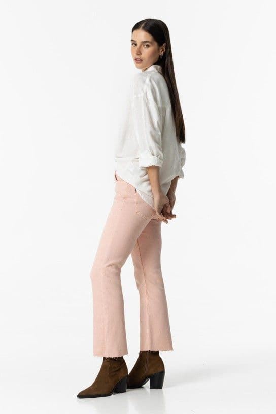 Jeans Megan_63 Cropped Flare rosa - Imagen 3