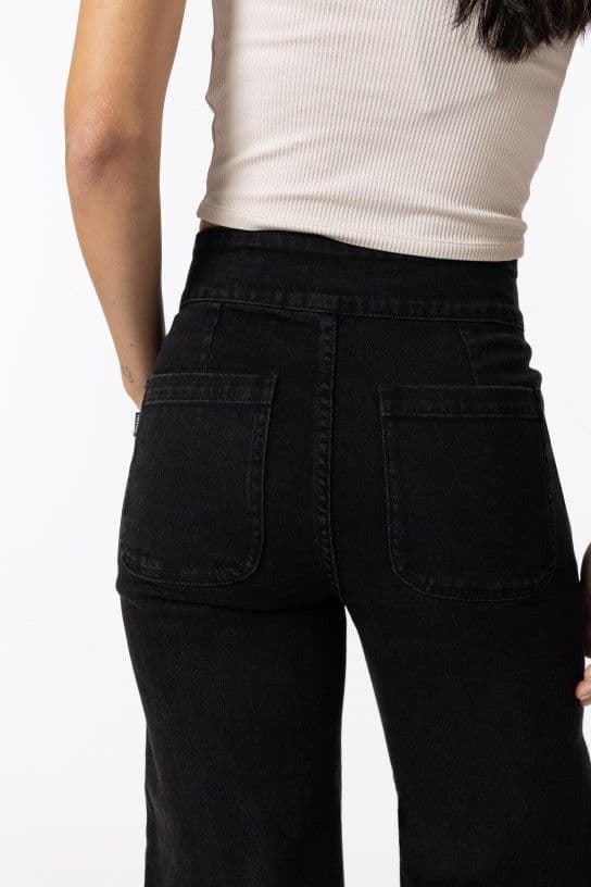 Jeans Olivia negro Comfort Straight Cintura Alta - Imagen 5