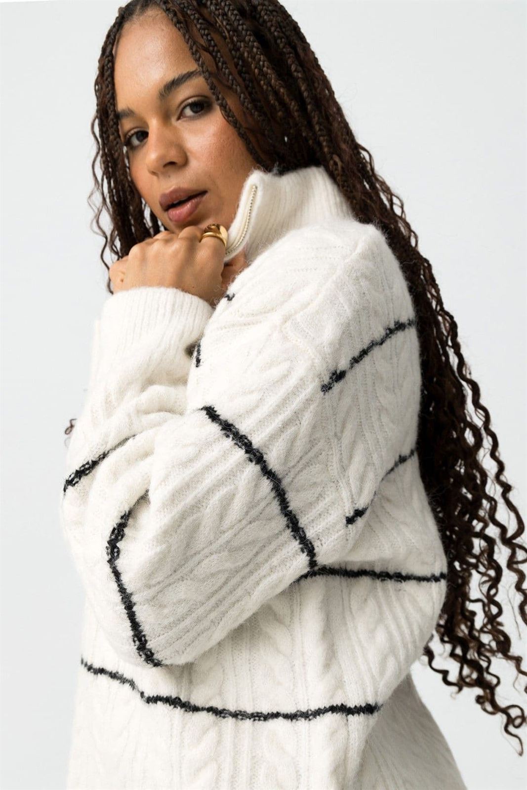 Jersey A Rayas Con Cuello Alto, Aeon - Imagen 2