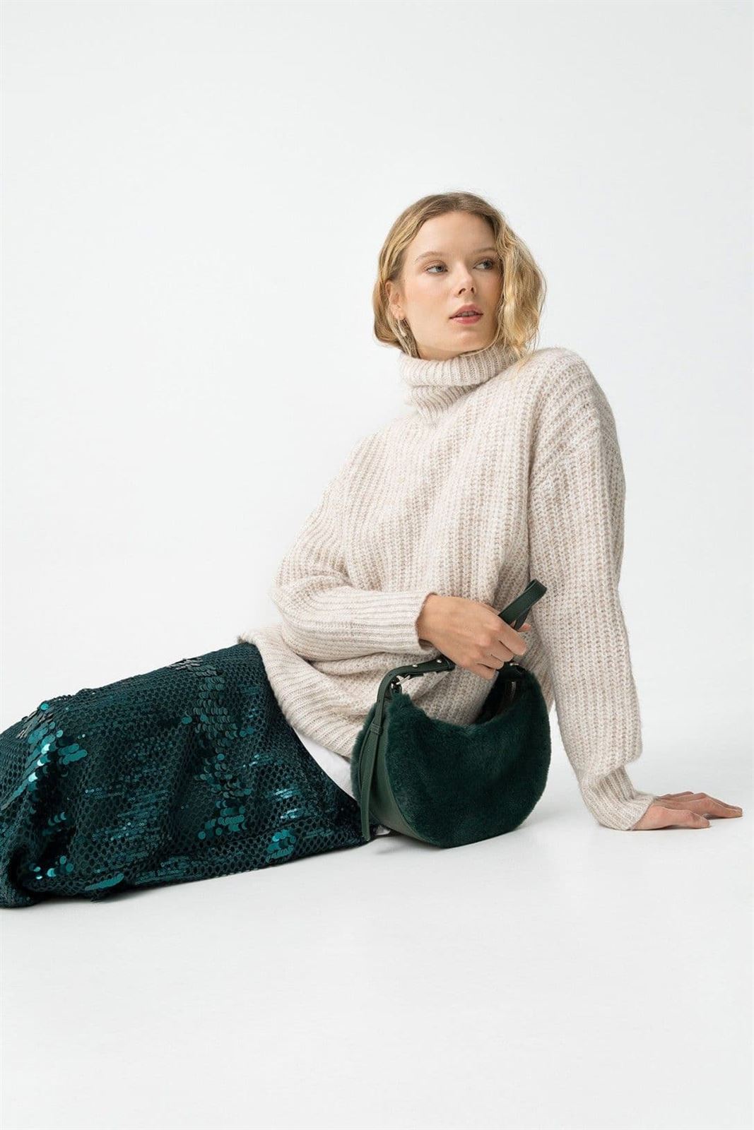 Jersey beige brillos, Midnight - Imagen 3