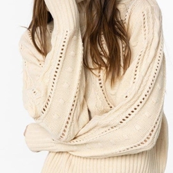 Jersey cuello beige, Midnattsol - Imagen 1