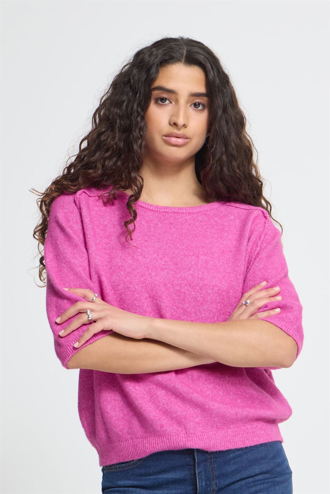 Jersey de manga globo Ichi, Dasila SS2 - fucsia - Imagen 1