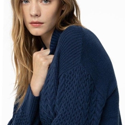 Jersey de punto azul marino, Edwina - Imagen 1