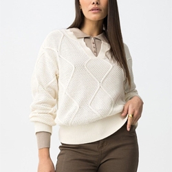 Jersey de punto beige, Texas - Imagen 1