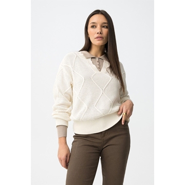 Jersey de punto beige, Texas - Imagen 1