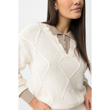 Jersey de punto beige, Texas - Imagen 2