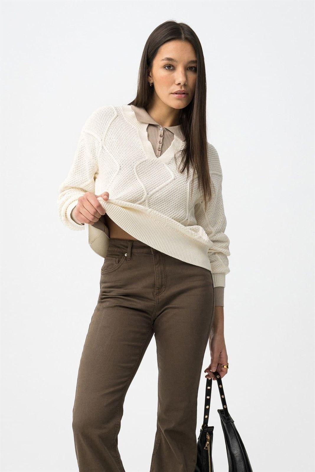 Jersey de punto beige, Texas - Imagen 3