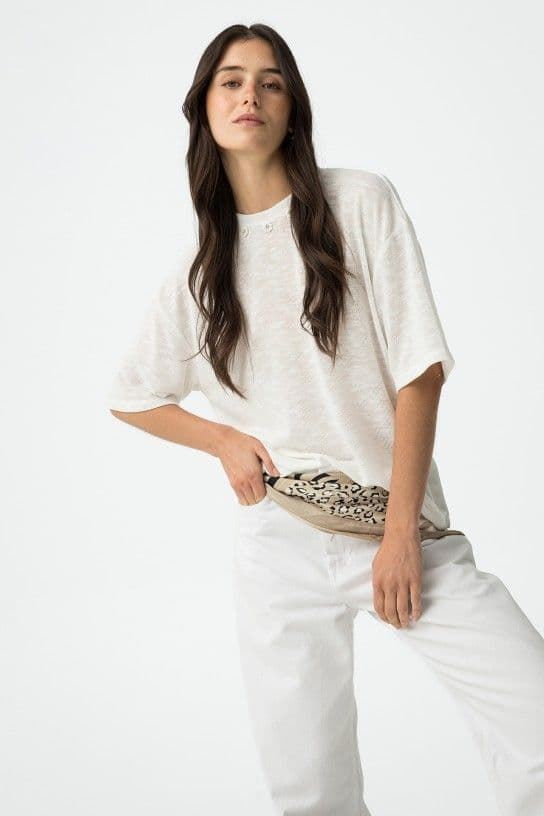 Jersey de Punto blanco con Aplicaciones, Midori - Imagen 3