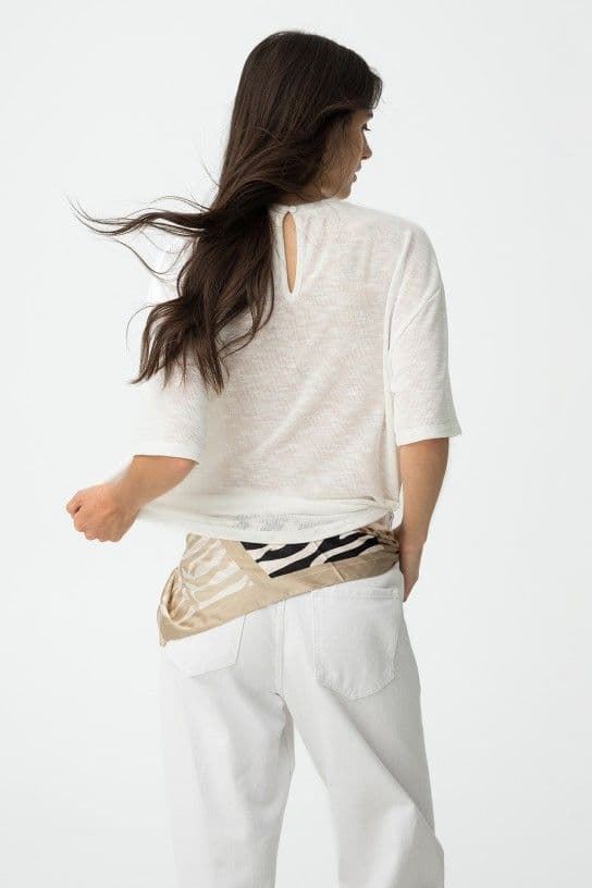 Jersey de Punto blanco con Aplicaciones, Midori - Imagen 5