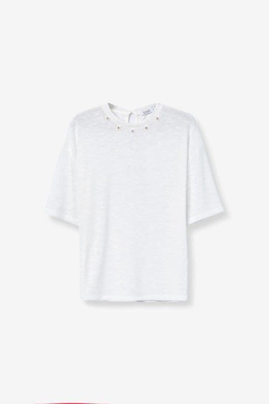 Jersey de Punto blanco con Aplicaciones, Midori - Imagen 7