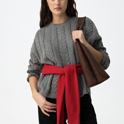 Jersey de punto trenzada gris, Bastiana - Imagen 2