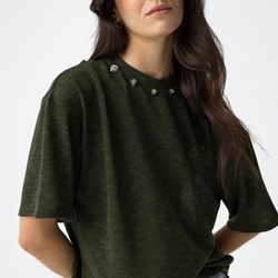 Jersey de Punto verde con Aplicaciones, Midori - Imagen 1