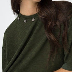 Jersey de Punto verde con Aplicaciones, Midori - Imagen 2