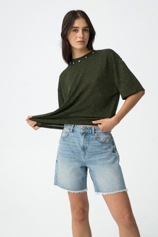 Jersey de Punto verde con Aplicaciones, Midori - Imagen 5