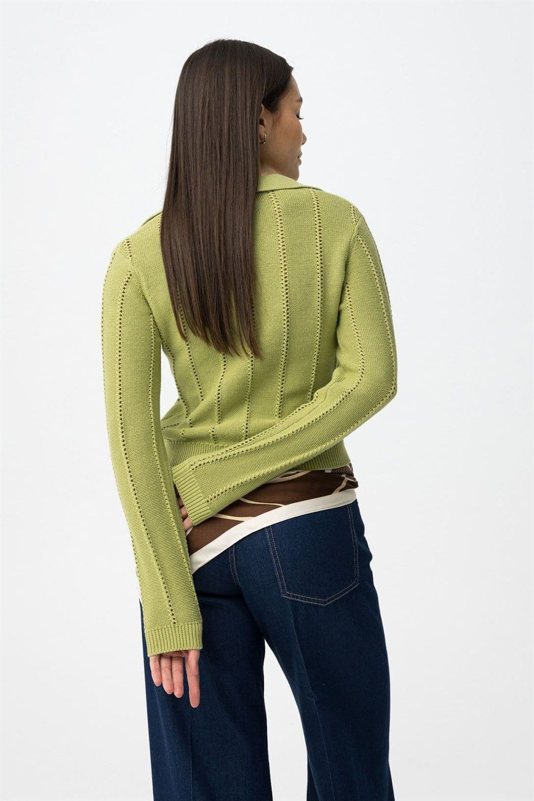 Jersey de punto verde slim, Mariah - Imagen 5