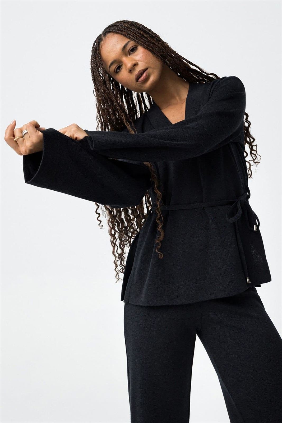 Jersey escote en v azul, Aria - Imagen 1