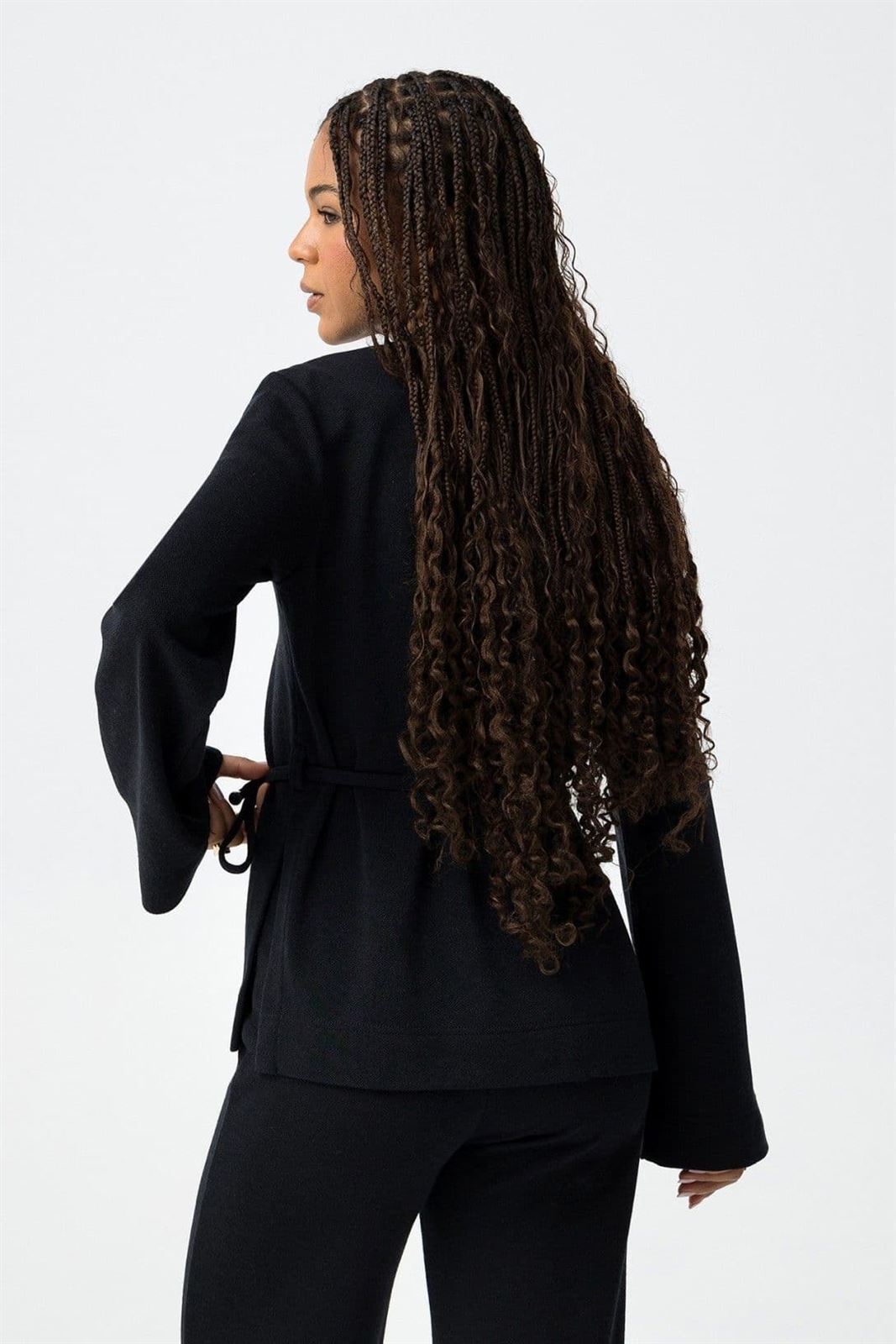 Jersey escote en v azul, Aria - Imagen 3