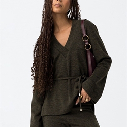 Jersey escote en v verde, Aria - Imagen 1