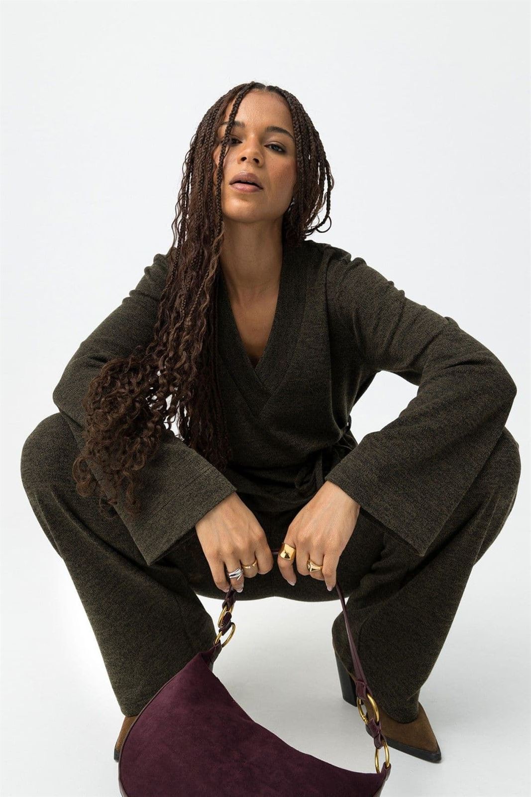 Jersey escote en v verde, Aria - Imagen 3