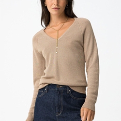 Jersey hilo Metálico champang, Cassia - Imagen 1