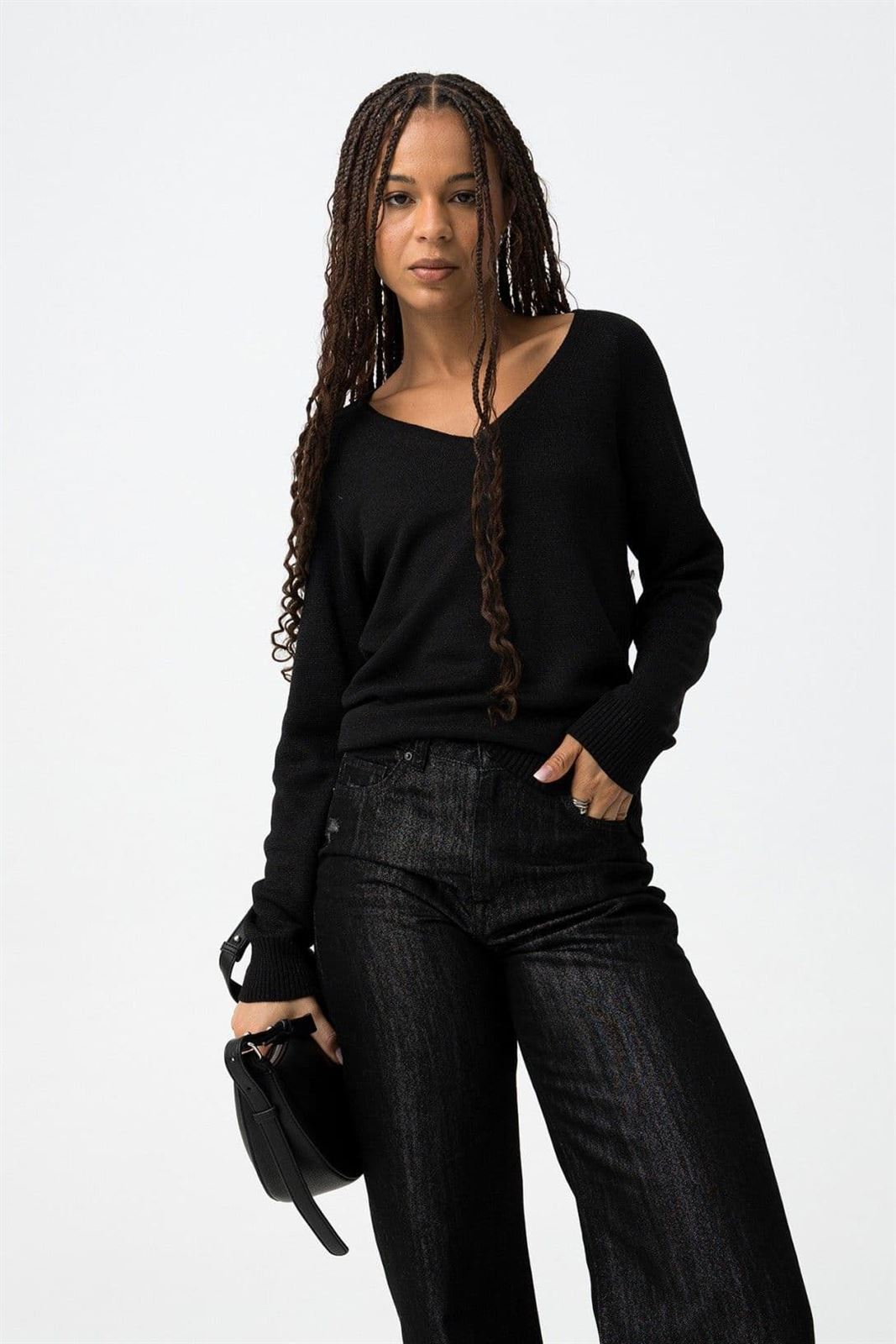 Jersey hilo Metálico negro, Cassia - Imagen 1