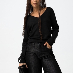 Jersey hilo Metálico negro, Cassia - Imagen 1