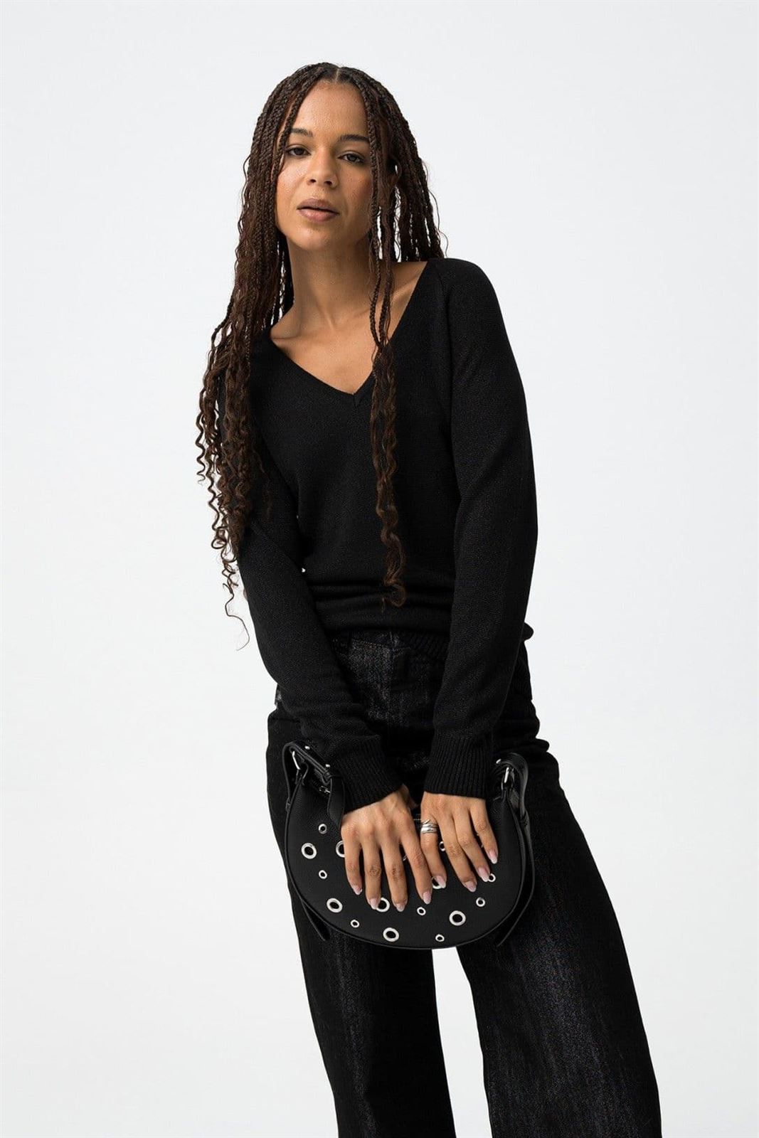 Jersey hilo Metálico negro, Cassia - Imagen 3