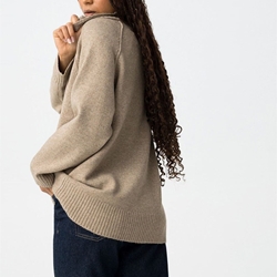 Jersey oversize tricot beige, Prophecy - Imagen 2