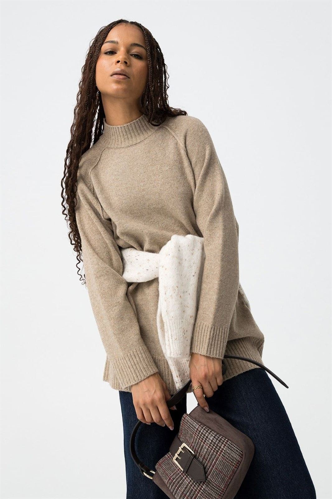 Jersey oversize tricot beige, Prophecy - Imagen 3