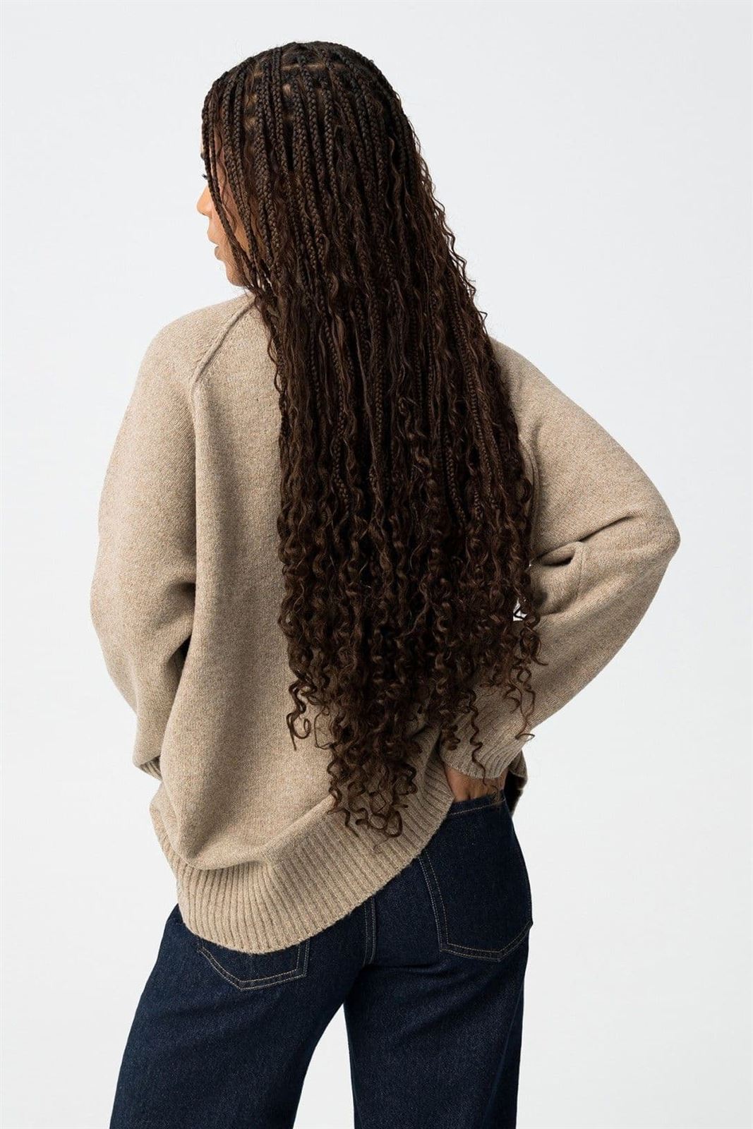 Jersey oversize tricot beige, Prophecy - Imagen 4