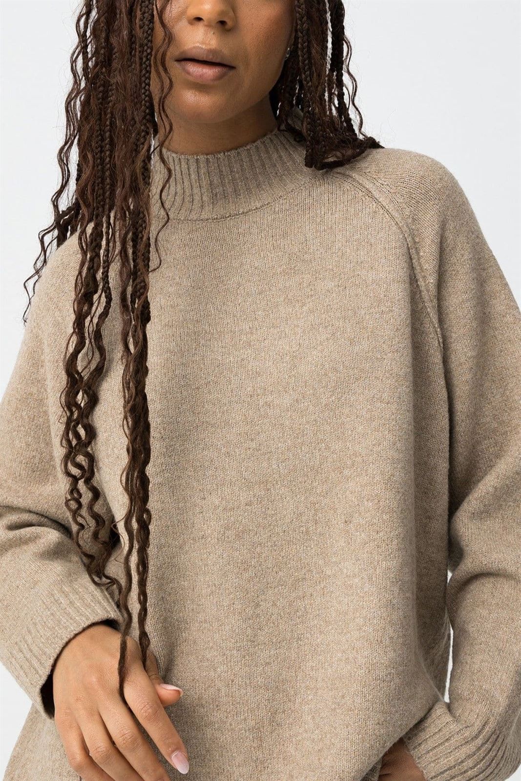 Jersey oversize tricot beige, Prophecy - Imagen 5